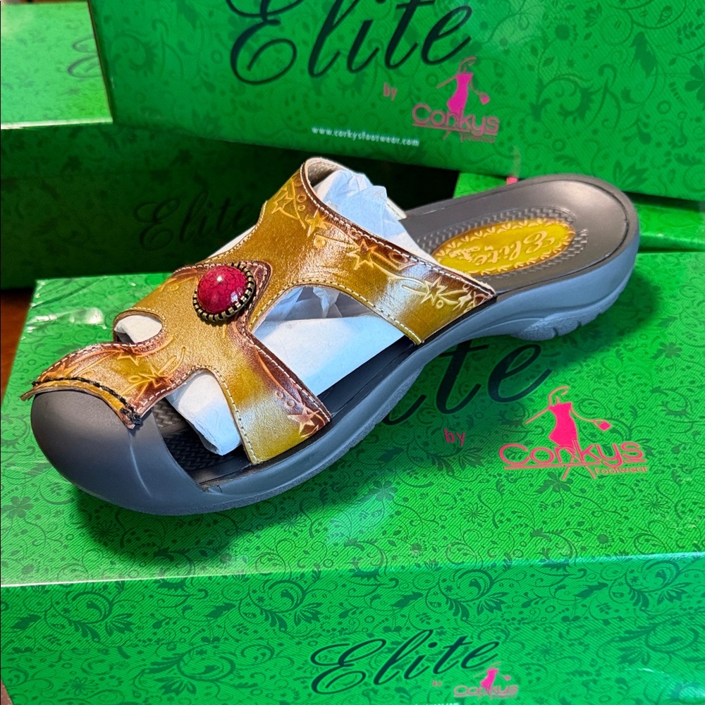 Corkys Kids Sandals - Gold with Gray Sole